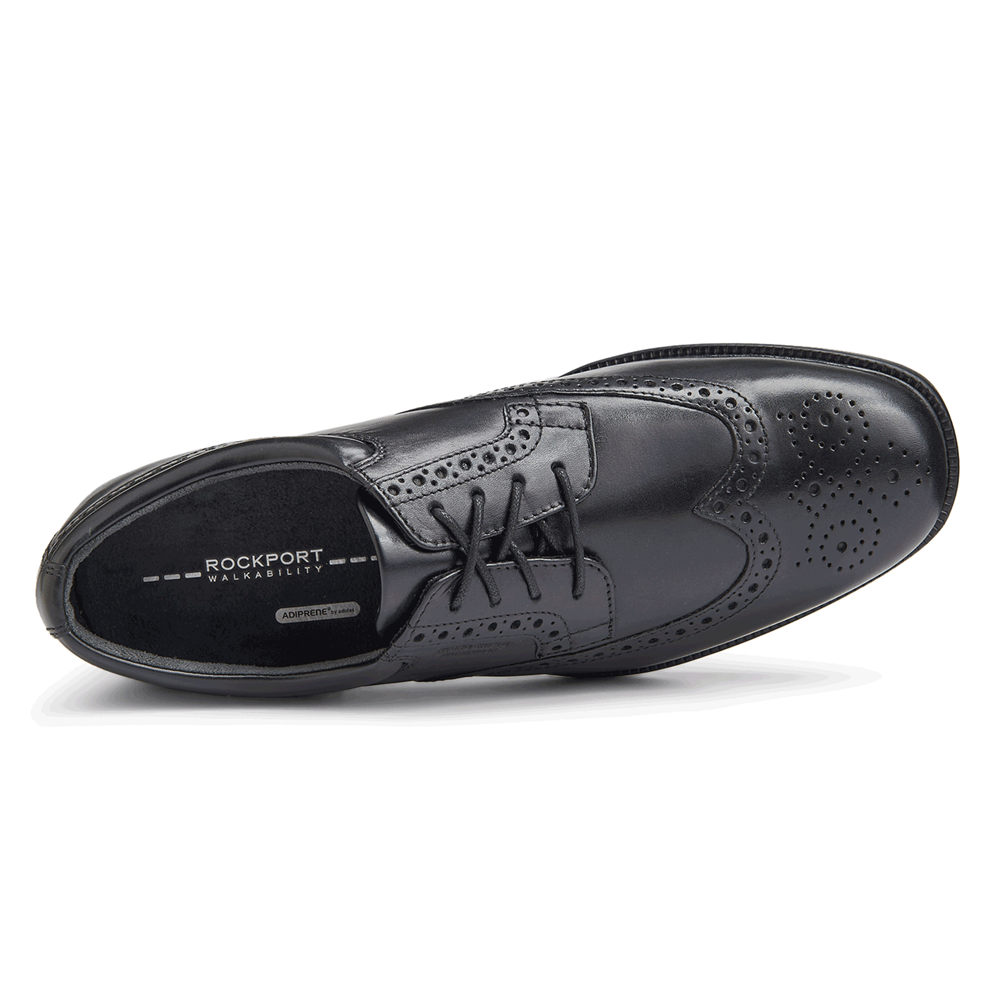 Zapatos De Vestir Rockport Hombre Mexico - Lead The Pack Waterproof Wingtip Negros - AFLYC2758